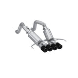 MBRP Exhaust 3in. Dual Muffler Axle Back with Quad 4in. Carbon Fiber Tips T304 (S70303CF)