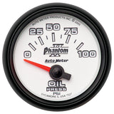 AutoMeter Phantom II 52mm Short Sweep Electronic 0-100psi Oil Pressure Gauge (7527)