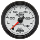 AutoMeter Phantom II 52mm Full Sweep Electronic 0-100 PSI Oil Pressure Gauge (7553)