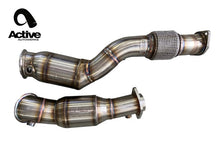 Load image into Gallery viewer, Active AutoWerke BMW S58 G80 M3 G82 M4 G87 M2 Downpipes w Active A-Flow CAT - G8X S58 Catted Downpipes (11-085A)
