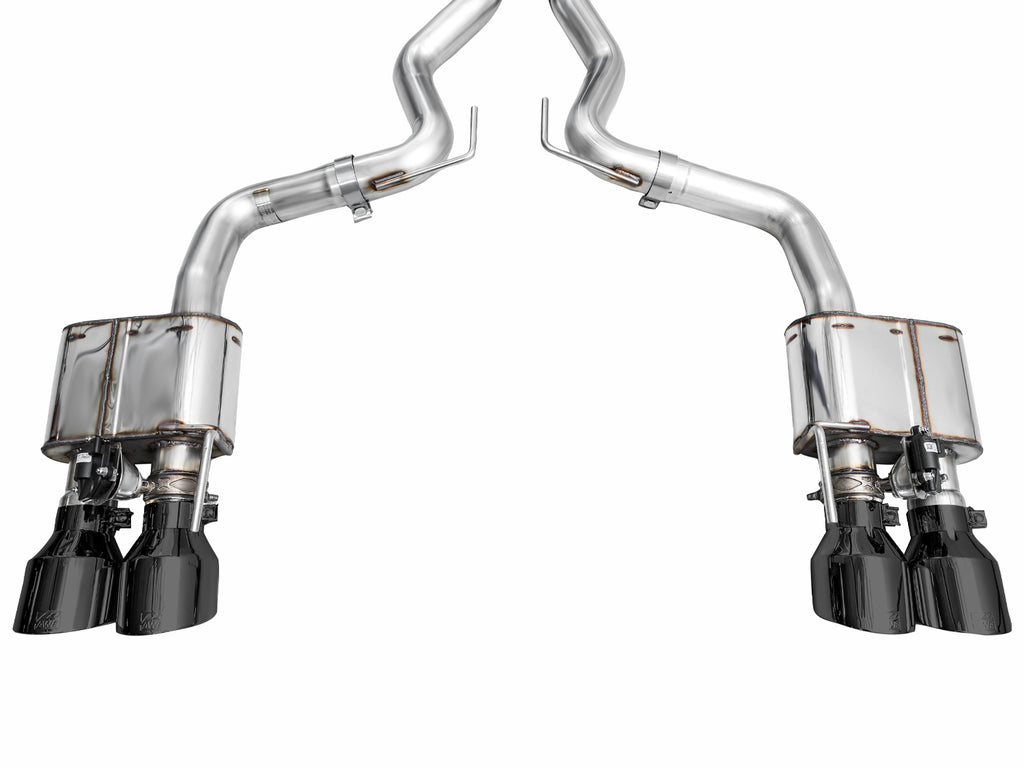 AWE Tuning AWE SwitchPathâ„¢ Exhaust for S650 Mustang Dark Horse - Quad Diamond Black Tips - 3025-43375