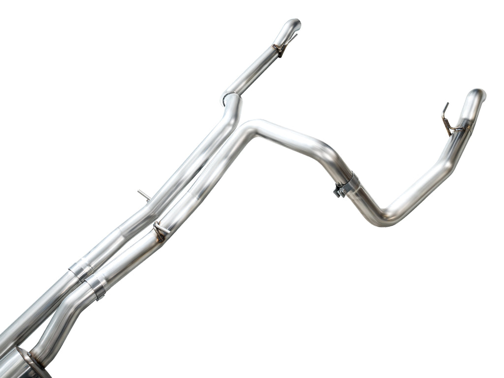 AWE Tuning 4th Gen GM 1500 6.2L Catback Split Rear Exit (w/ Bumper Cutouts) - OE Tips (3015-31202)