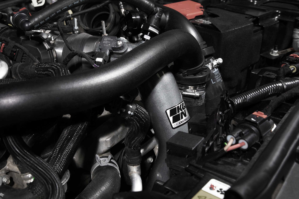 K&N 2023 Ford Bronco Raptor 3.0L V6 Aluminum Charge Pipe Kit - Gunmetal Gray (77-1020KC)