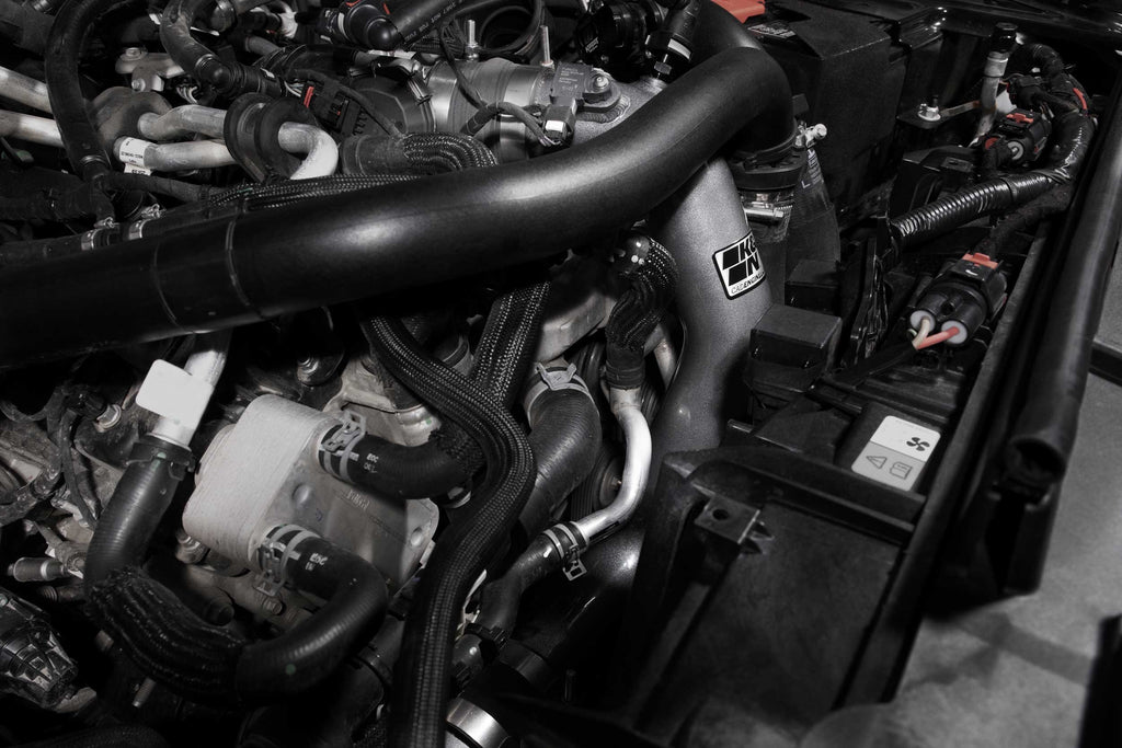 K&N 2023 Ford Bronco Raptor 3.0L V6 Aluminum Charge Pipe Kit - Gunmetal Gray (77-1020KC)