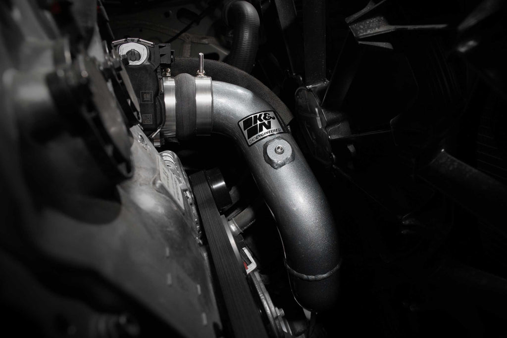 K&N 23-24 GM Colorado/Canyon 2.7L L4 Charge Pipe - Aluminum Tube - Gunmetal Gray (77-1021KC)