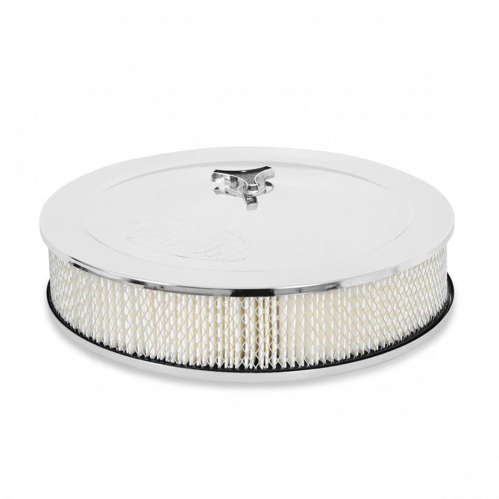 Demon Air Cleaner 14 Inch Chrome Demon Branded 14 Inch Chrome Air Filter With Paper Filter Element (786004)