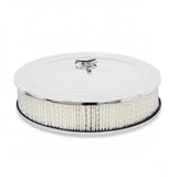 Demon Air Cleaner 14 Inch Chrome Demon Branded 14 Inch Chrome Air Filter With Paper Filter Element (786004)