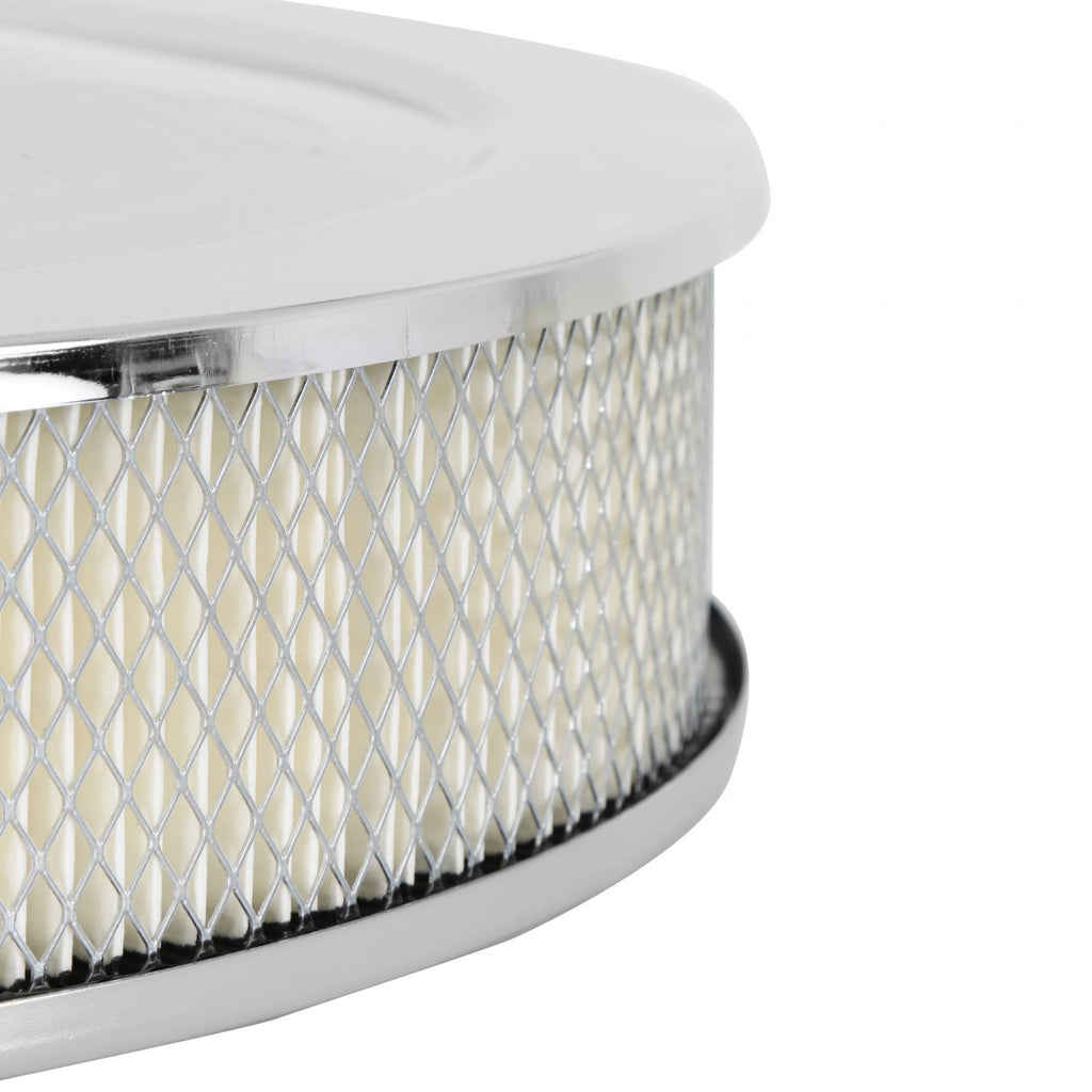 Demon Air Cleaner 14 Inch Chrome Demon Branded 14 Inch Chrome Air Filter With Paper Filter Element (786004)