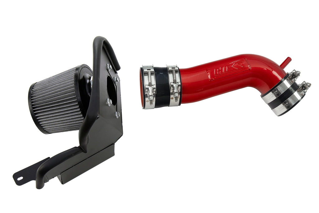 HPS Performance Air Intake Kit With Heat Shield Red (827-715R)