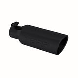 MBRP Exhaust Tip. 4in. O.D. Angled Rolled End. 2.5in. let. 12in. length. BLK (T5150BLK)