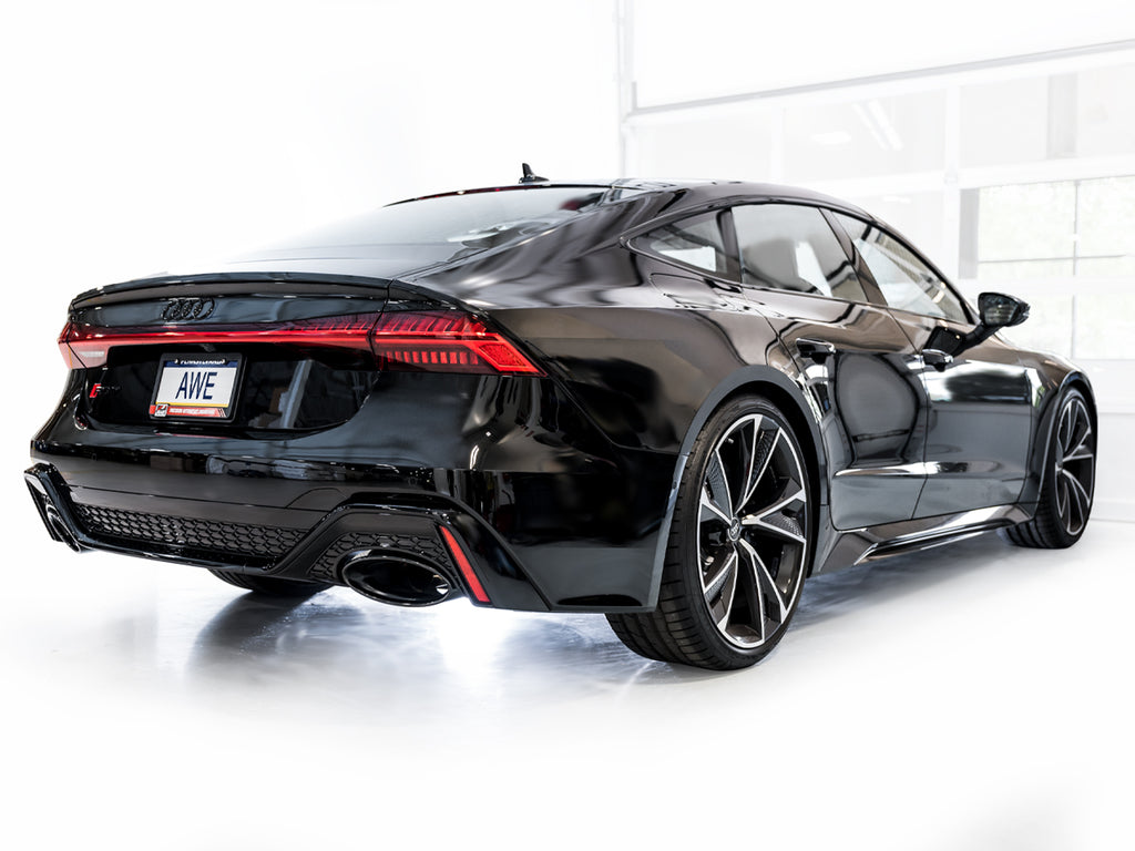 AWE Tuning 21-23 Audi C8 RS6/RS7 SwitchPath Cat-back Exhaust - Diamond Black Tips (3025-33776)