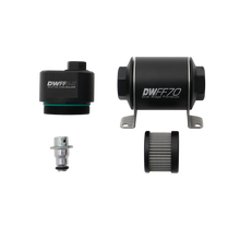 Load image into Gallery viewer, DeatschWerks DWFFR-X 70mm Billet Fuel Filter Regulator - 10 Micron (8-FFR-070-010K)