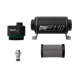 DeatschWerks DWFFR-X 110mm Billet Fuel Filter Regulator - 10 Micron (8-FFR-110-010K)