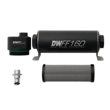 Load image into Gallery viewer, DeatschWerks DWFFR-X 160mm Billet Fuel Filter Regulator - 10 Micron (8-FFR-160-010K)