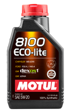 Load image into Gallery viewer, Motul 100% Synthetic Fuel Economy Gasoline engine lubricant (109102)