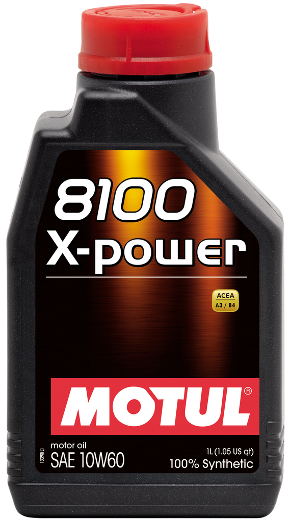 Motul 1L Synthetic Engine Oil 8100 10W60 X-Power - ACEA A3/B4 (106142)