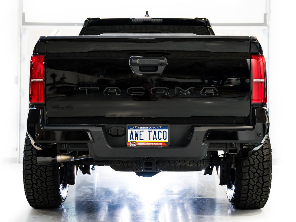AWE Tuning Exhaust for 4th Gen Toyota Tacoma Dual Diamond Black Tips (3015-33254)