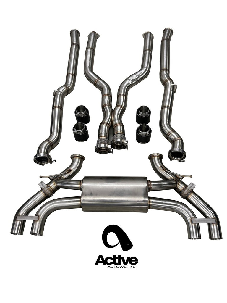 Active AutoWerke G90 Signature Catback Exhaust System w Carbon Tips (11-141C)