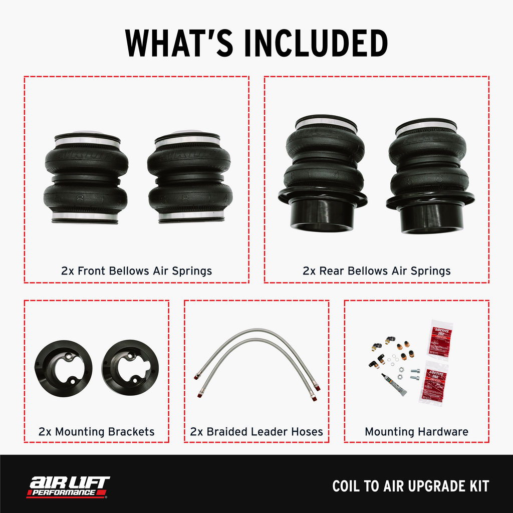 Air Lift Performance 17-23 Tesla Model 3 (AWD) / 20-24 Tesla Model Y (AWD) Coil to Air Upgrade Kit (83009)