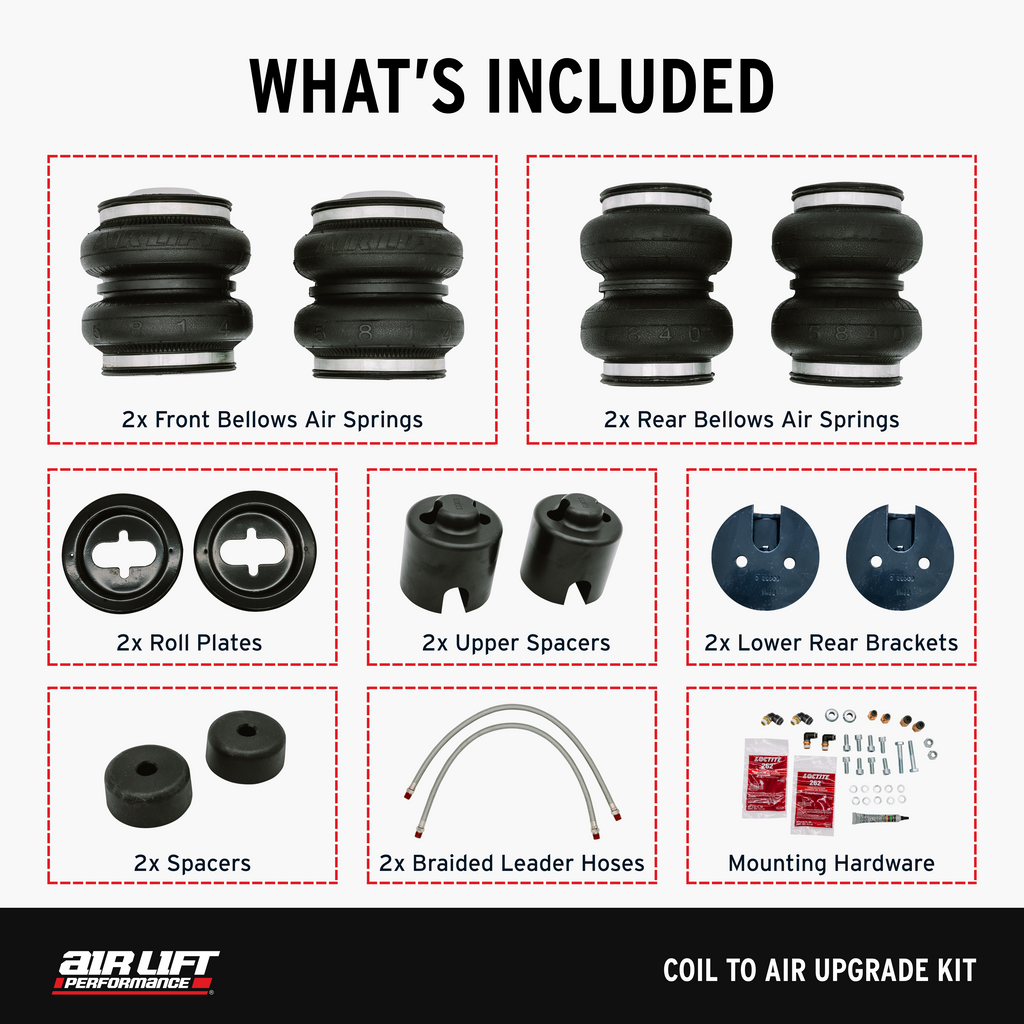 Air Lift Performance 20-24 Toyota GR Supra / 19-24 BMW Z4 (G29) Coil to Air Upgrade Kit (83012)