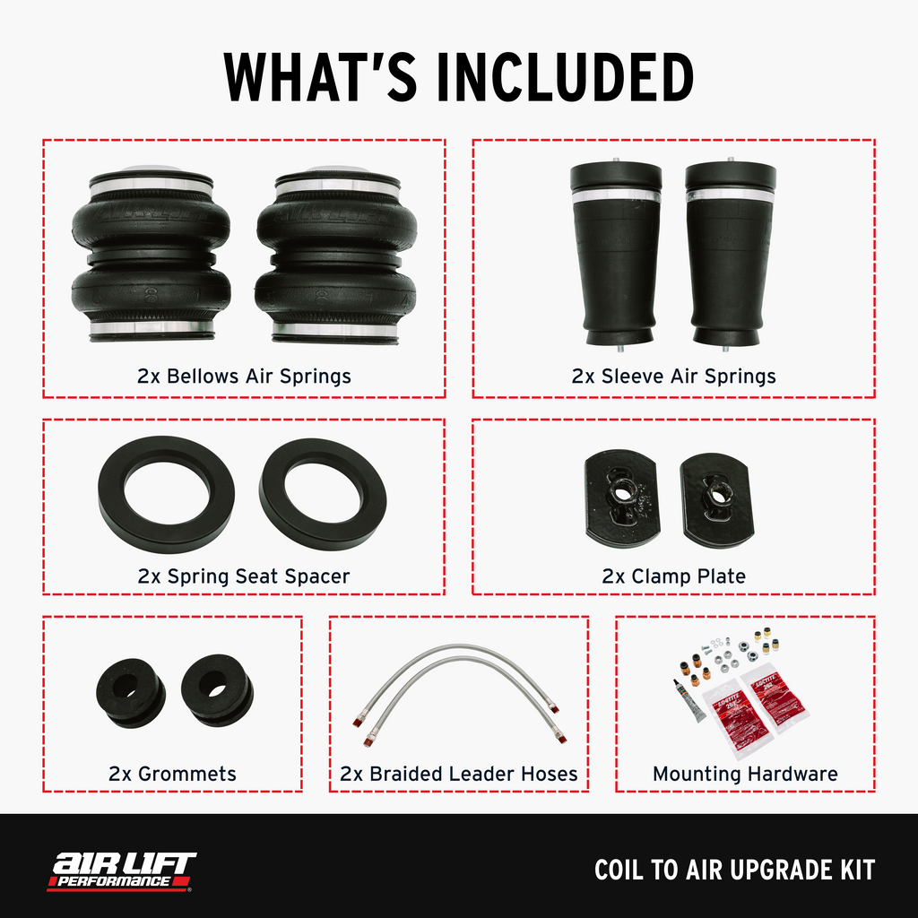 Air Lift Performance 05-14 Ford Mustang S197 Coil to Air Upgrade Kit (83015)