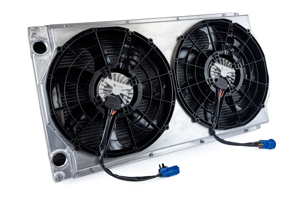 CSF Motorsport Radiator with Shroud - 14in SPAL Brushless Fans - Harnesses (8374)