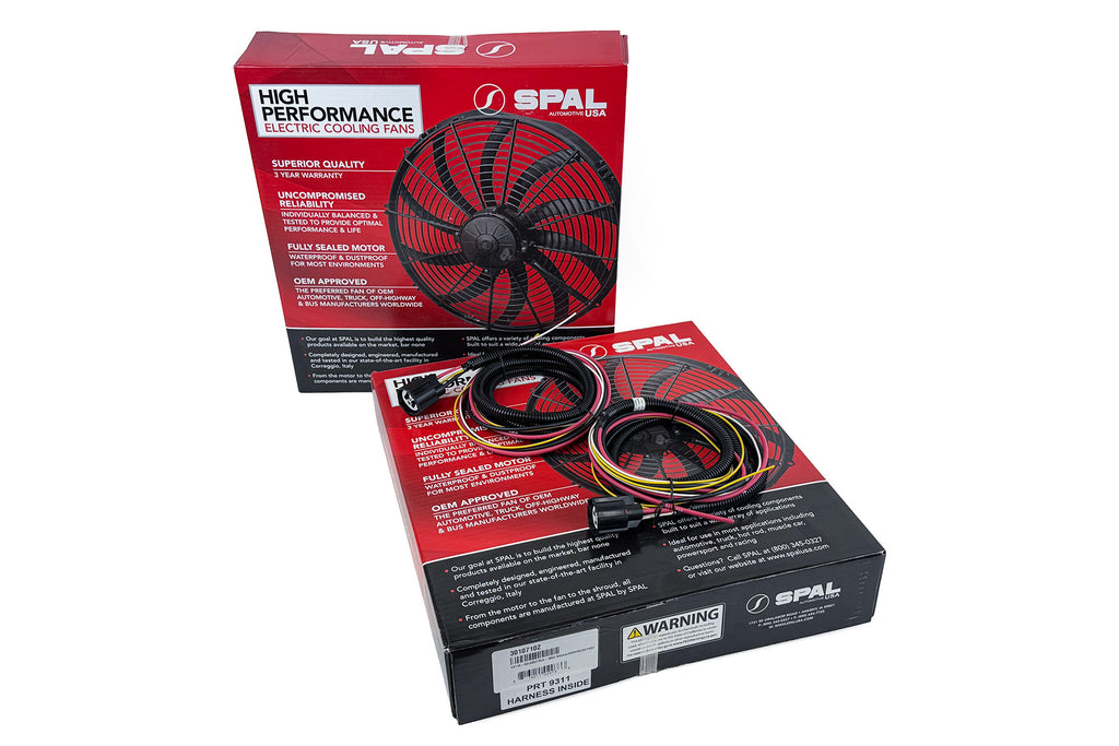 CSF Motorsport Radiator with Shroud - 14in SPAL Brushless Fans - Harnesses (8374)