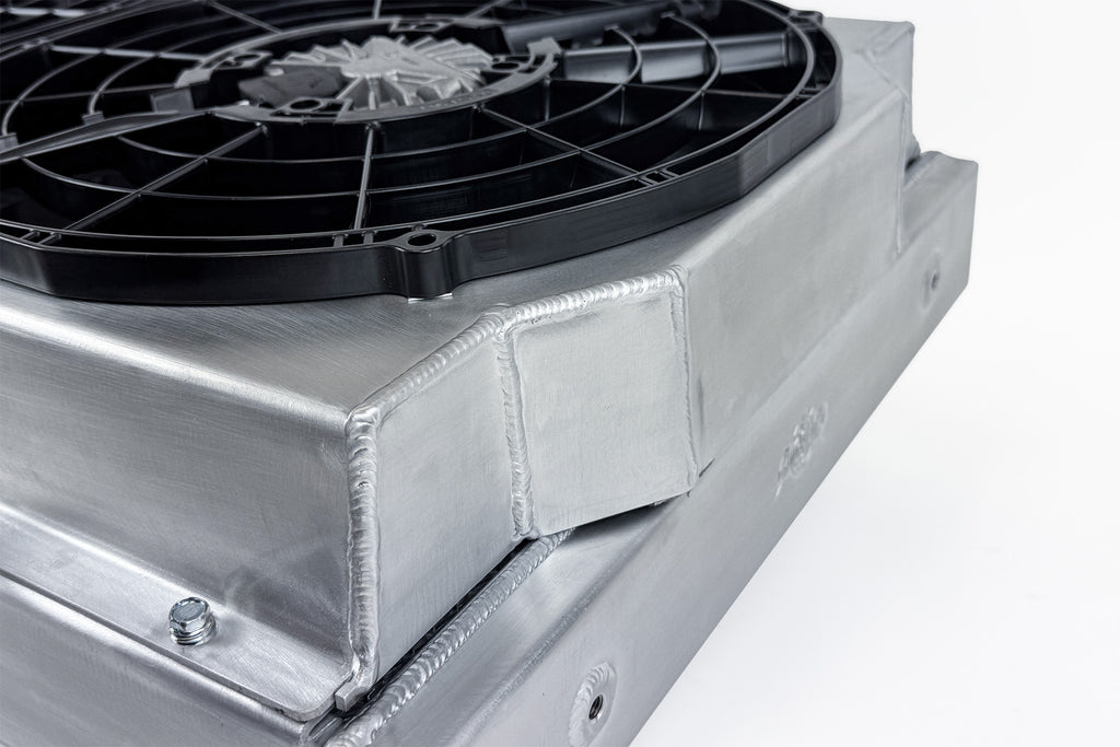 CSF Motorsport Radiator with Shroud - 14in SPAL Brushless Fans - Harnesses (8374)