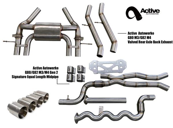 Active AutoWerke G80 Exhaust Bundle, G82 Exhaust Bundle (11-830CB)