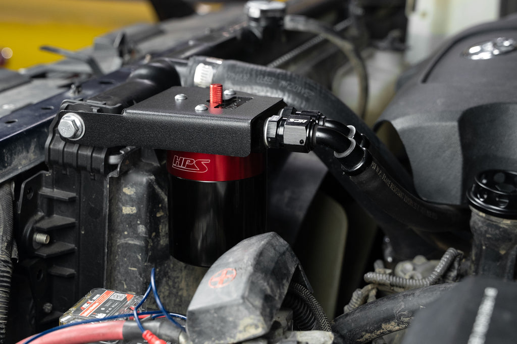 HPS Performance Plug and play oil catch can kit, separates oil from PCV system. (860-033)