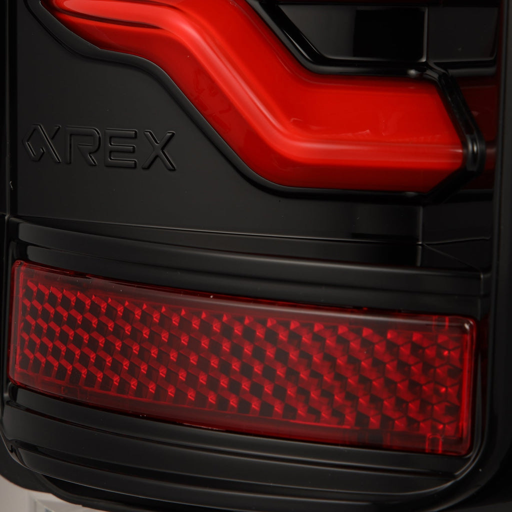 87-96 Ford F-Series/Bronco LUXX-Series LED Tail Lights Black Red
