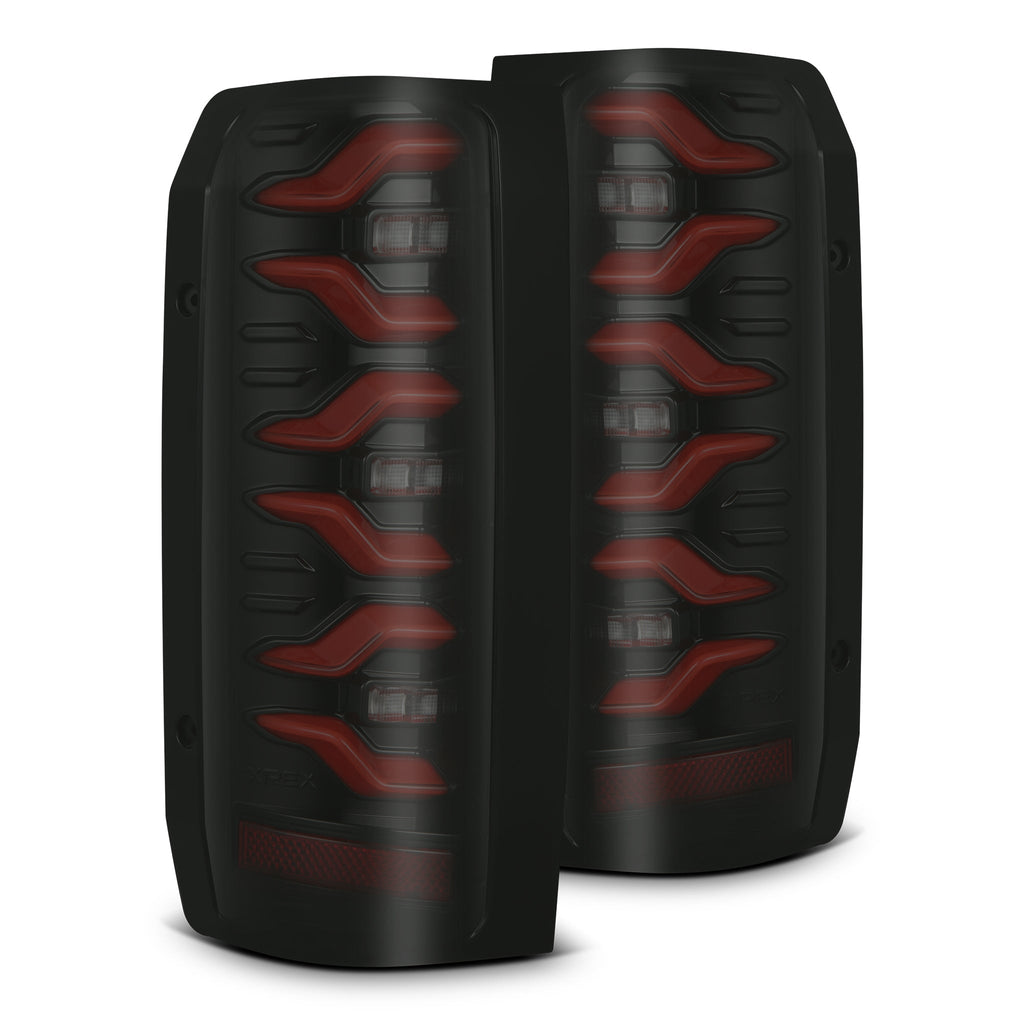 87-96 Ford F-Series/Bronco LUXX-Series LED Tail Lights Black Red