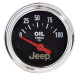 AutoMeter Jeep 52mm 0-100 PSI Short Sweep Electronic Oil Pressure Gauge (880240)