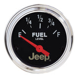 AutoMeter Jeep 52mm 0 OHMS Empty/90 OHMS Full Short Sweep Electronic Fuel Level Gauge (880243)