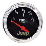 AutoMeter Jeep 52mm 73 OHMS Empty/8-12 OHMS Full Short Sweep Electronic Fuel Level Gauge (880428)