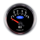 AutoMeter Ford 2-1/16in. 18V Electric Voltmeter Gauge (880823)