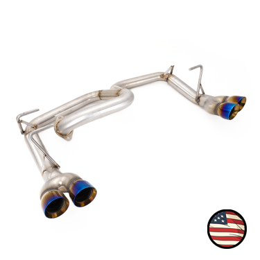 Nameless Performance Axleback Exhaust - 2013-2017 Crosstrek - Muffler Delete - Quad Exit - 3" Double Wall Neochrome Tips (SUAB13CTXV-0MU-30NEO)