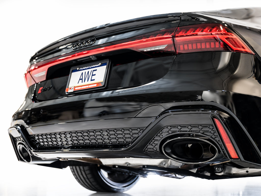 AWE Tuning 21-23 Audi C8 RS6/RS7 SwitchPath Cat-back Exhaust - Diamond Black Tips (3025-33776)