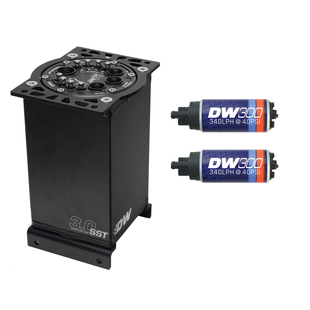 DeatschWerks 3.0L Staged Surge Tank w/ DW300 Fuel Pumps (6-301-30ST)