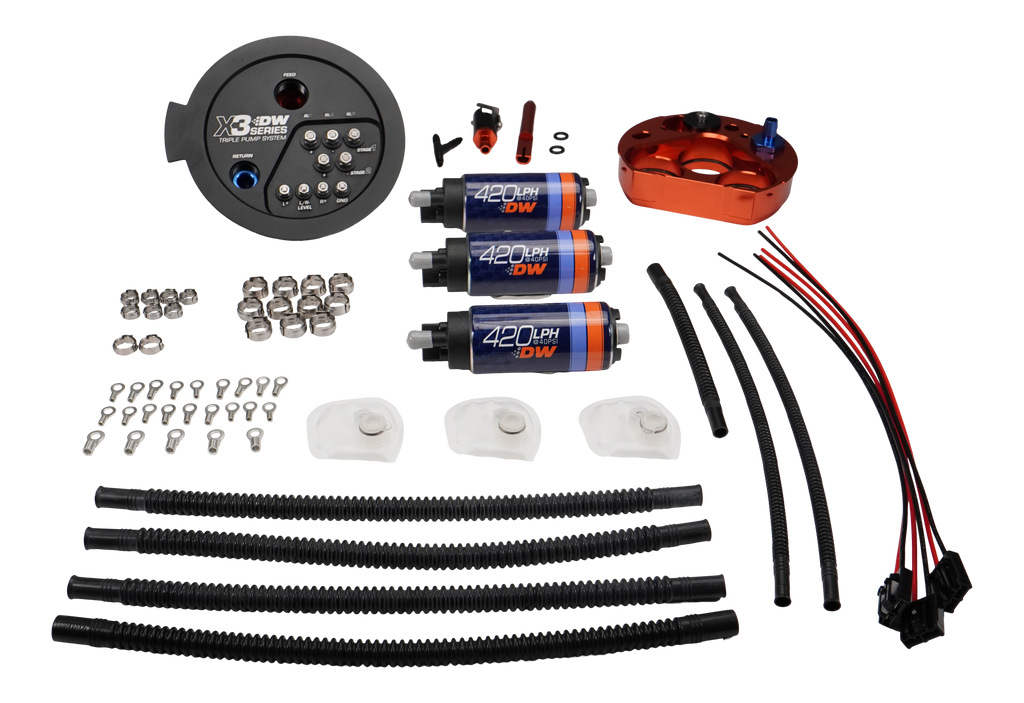 DeatschWerks 20-24 A90/91 Toyota Supra/G8X BMW M3/M4 Fuel Pump Module w/Triple DW420s (9-423-7080)