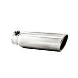 MBRP Exhaust 3.5in. OD 2.25in. let 12in. length Angled Cut Rolled End Clampless-no weld T304 (T5147)