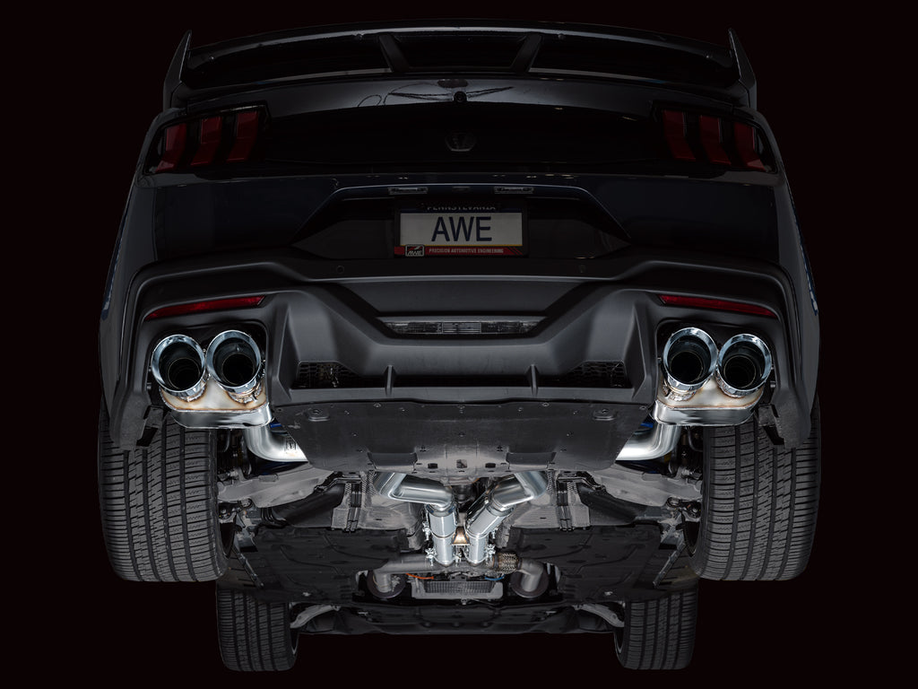 AWE Tuning AWE SwitchPathâ„¢ Exhaust for S650 Mustang Dark Horse - Quad Chrome Silver Tips - 3025-42375