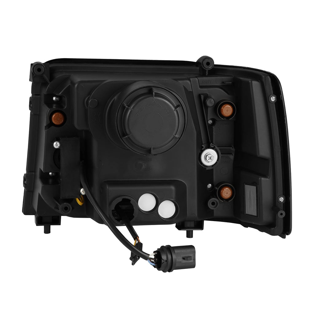 92-96 Ford F-Series/Bronco LUXX-Series LED Projector Headlights Black