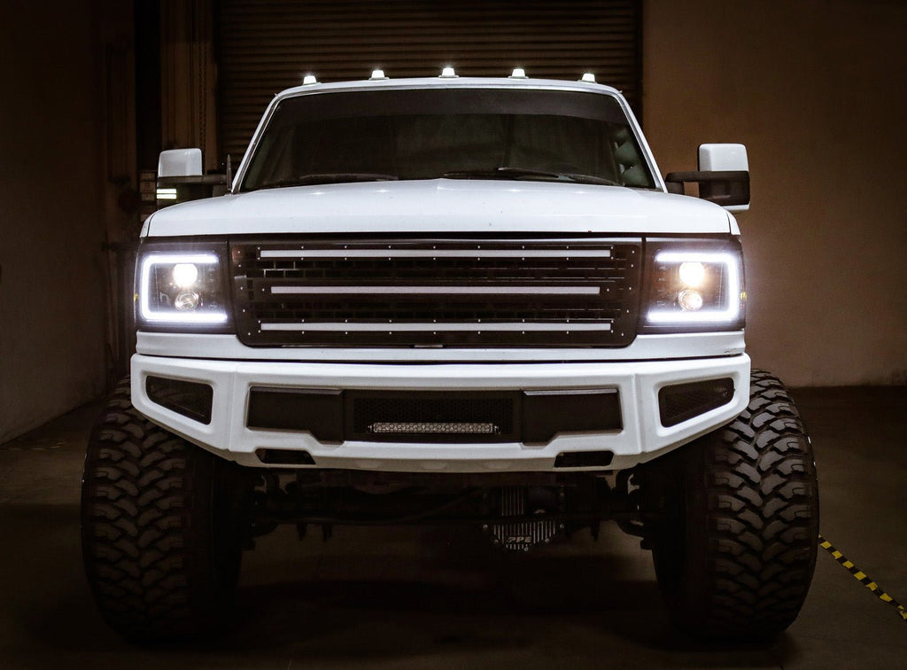 92-96 Ford F-Series/Bronco PRO-Series Halogen Projector Headlights Alpha-Black