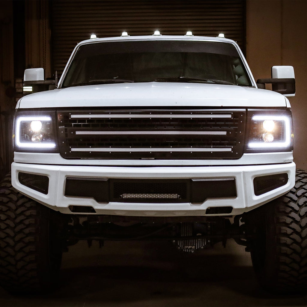 92-96 Ford F-Series/Bronco PRO-Series Halogen Projector Headlights Alpha-Black