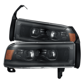94-01 Dodge Ram 1500/94-02 Ram 2500/3500 LUXX-Series LED Headlights Alpha-Black