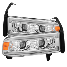 94-01 Dodge Ram 1500/94-02 Ram 2500/3500 LUXX-Series LED Headlights Chrome