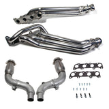 BBK 15-23 Ford Mustang GT 5.0 1-7/8in Headers w/High Flow Catted Mid Pipe (Silver Ceramic) (18564)