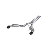 MBRP Exhaust 3in. Cat Back Dual Split Rear Street Version 4.5in. CF tips T304 (S72773CF)