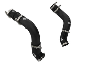 aFe Power BladeRunner 3in & 3-1/2in AL Hot and Cold Charge Pipe Kit Black RAM Diesel Trucks 25-26 L6-6.7L (46-20814-B)